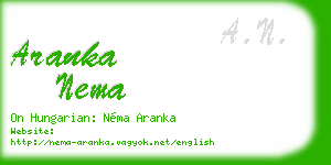 aranka nema business card